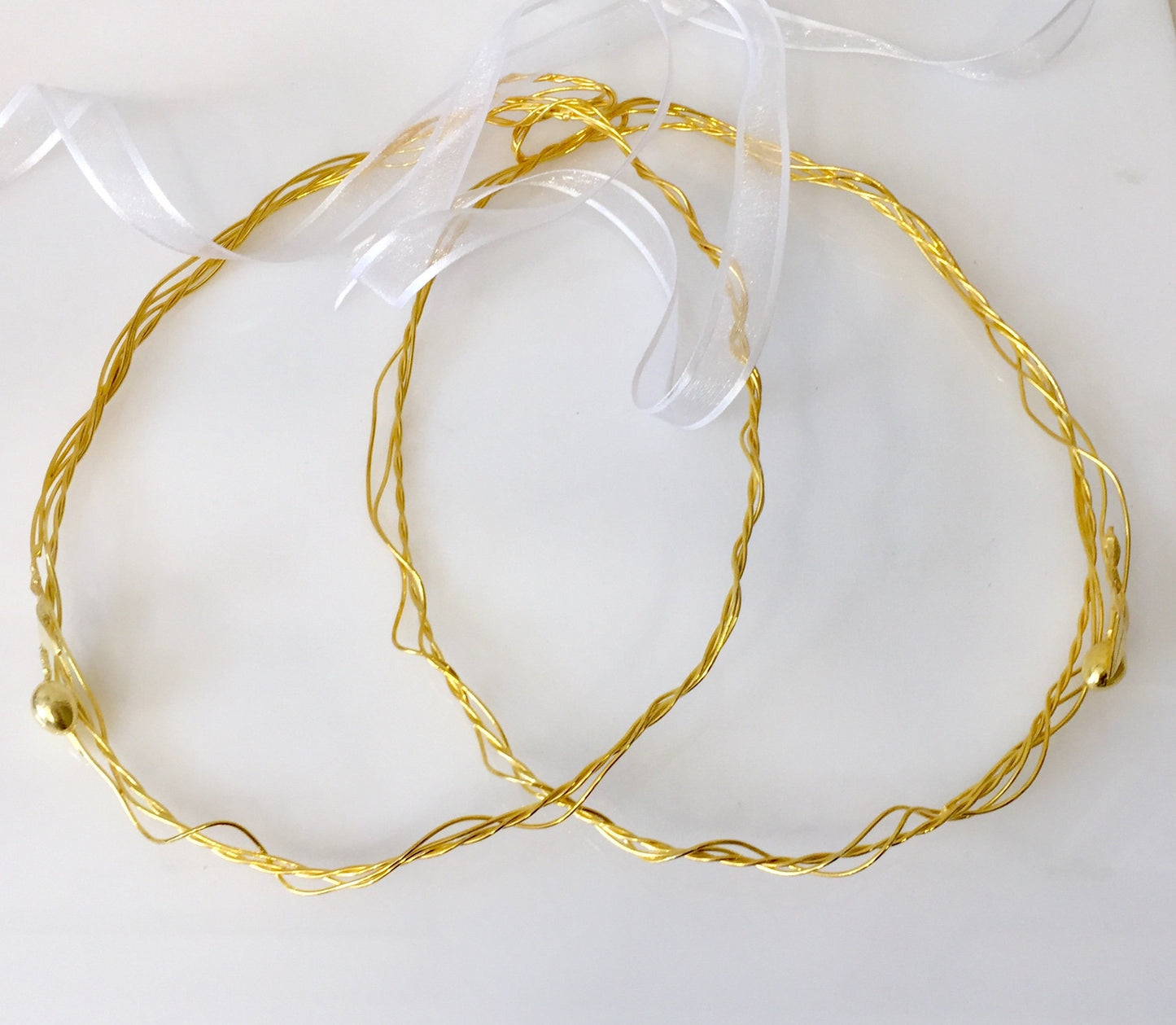 STEFANA,Olive twig wedding crowns, gold plated, Greek wedding stefana,made to order