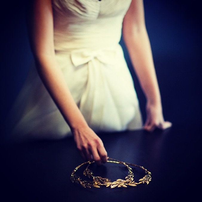 Golden bridal headpieces, Raw Bronze branches, Gold wedding crowns, Bridal head piece, twig headdress, Golden woodland crowns.Set of 2