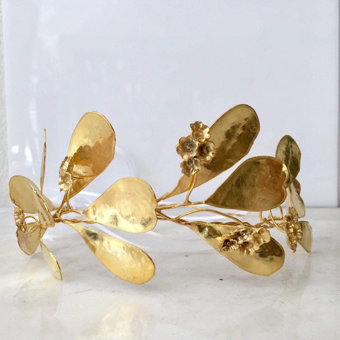 Gold Hair vine,gold leaf headband,gold boho hair halo,golden flower crown,boho bridal halo,gold crown, handmade made to order