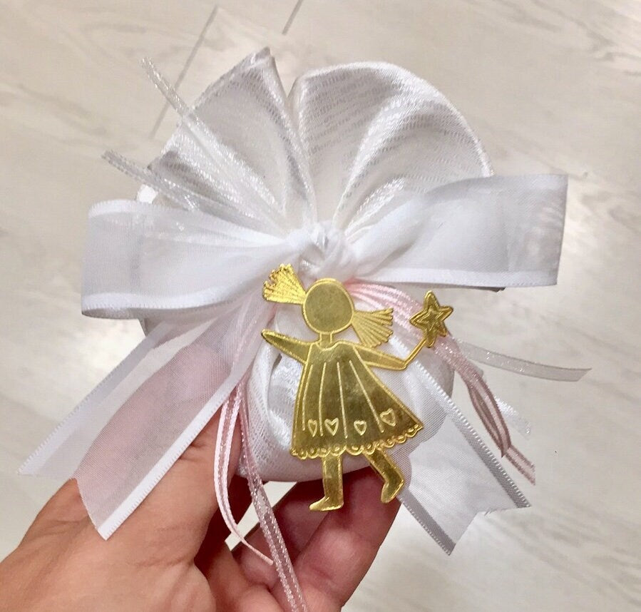 Bombonieres, baptism bombonieres, baby girl baptism favor, 15 baptism favors, bronze baby girl shower favors