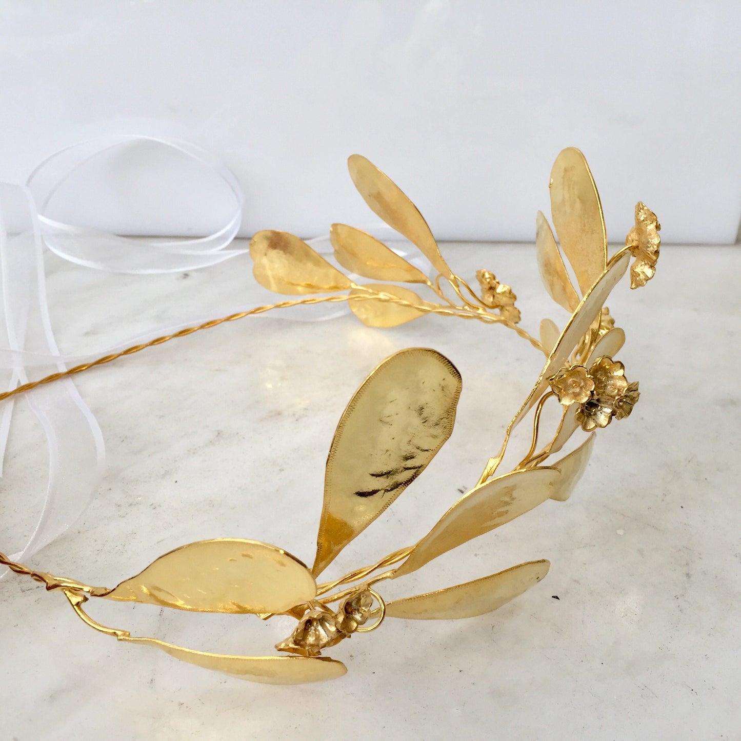 Gold Hair vine,gold leaf headband,gold boho hair halo,golden flower crown,boho bridal halo,gold crown, handmade made to order