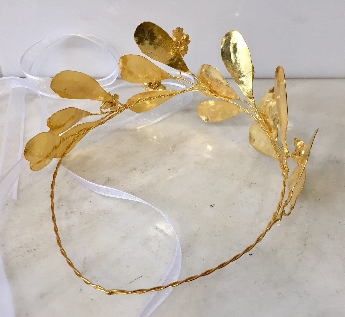 Gold Hair vine,gold leaf headband,gold boho hair halo,golden flower crown,boho bridal halo,gold crown, handmade made to order