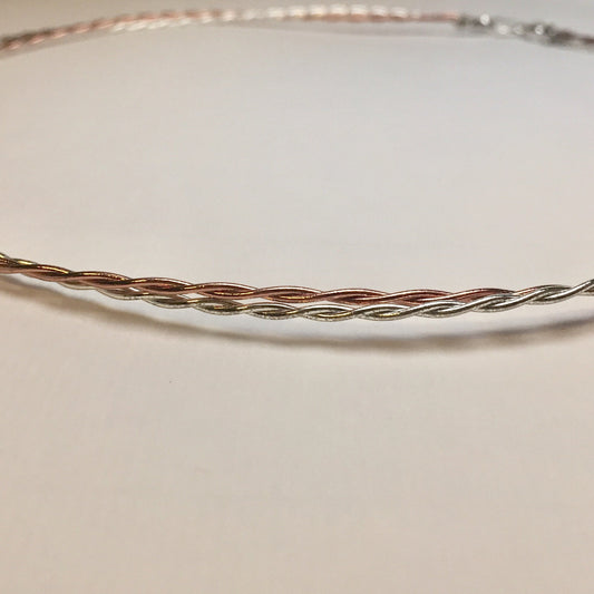 Stefana, Greek wedding headbands, copper and silver, made to order, set of two