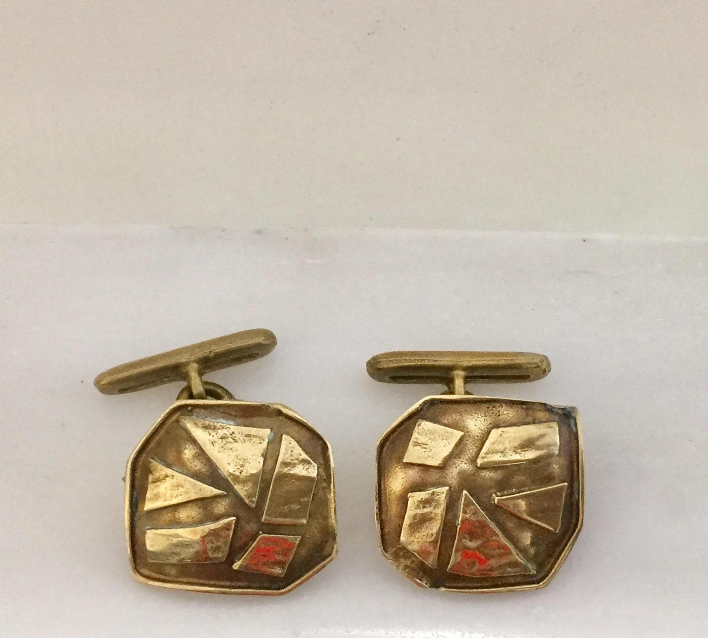 Cufflinks, brass cufflinks,Greek geometrical cuff links,men jewelry,brass jewelry,groomsmen gift,gift for men,gift for him