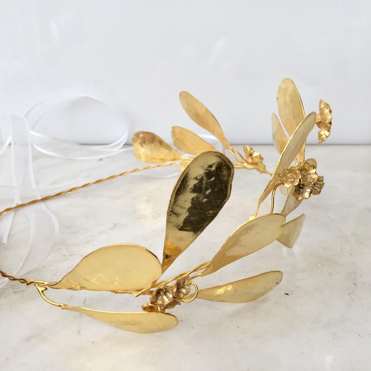 Gold Hair vine,gold leaf headband,gold boho hair halo,golden flower crown,boho bridal halo,gold crown, handmade made to order