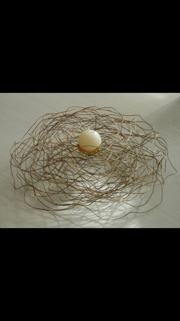 Wedding table centerpiece, uniquely made, handmade raw bronze wires, made to order
