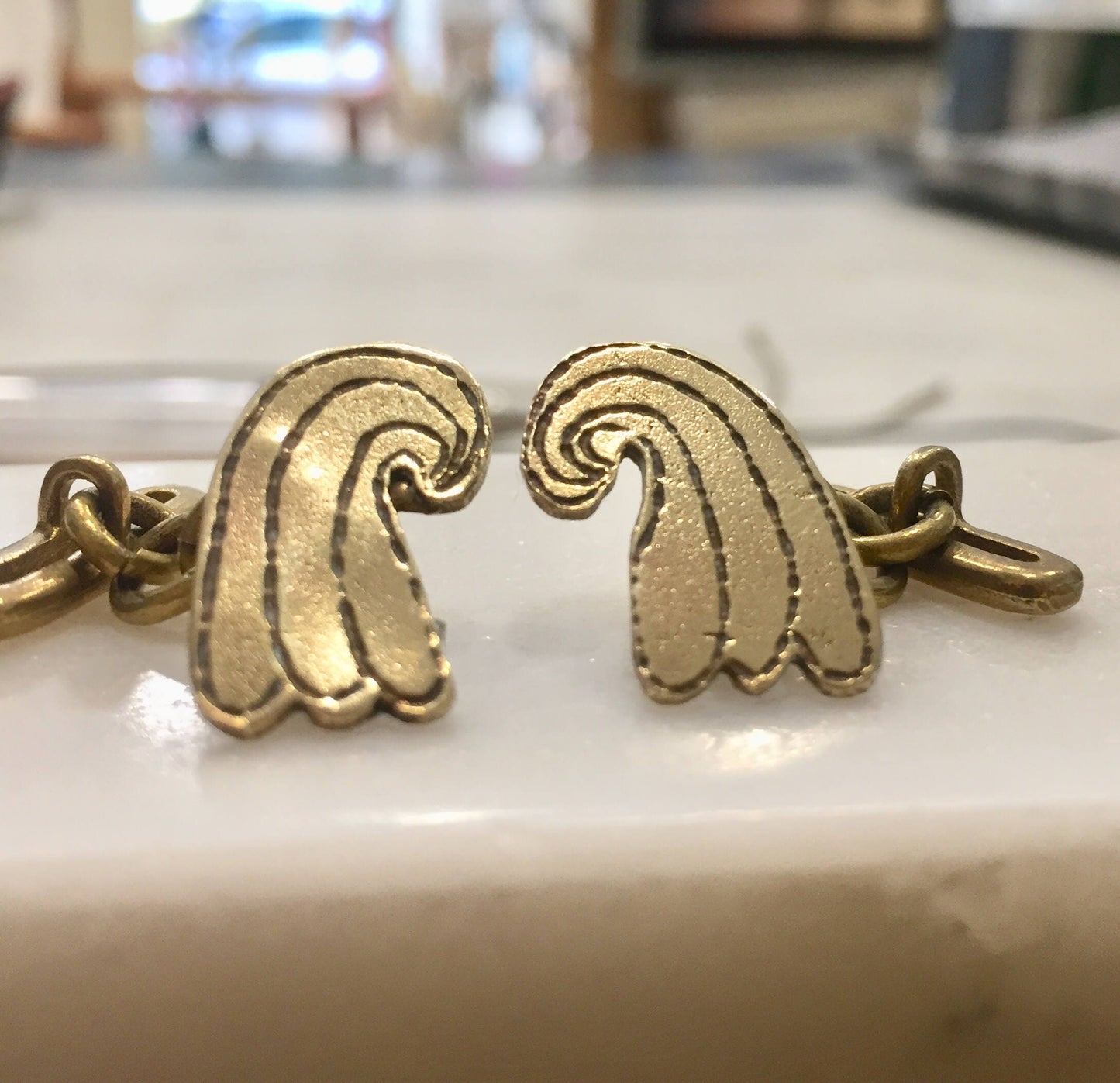 Vintage Cufflinks,brass cuff links, Greek cufflinks,greek jewelry,groomsmen gift,gift for men,gift for him,cufflink gifts