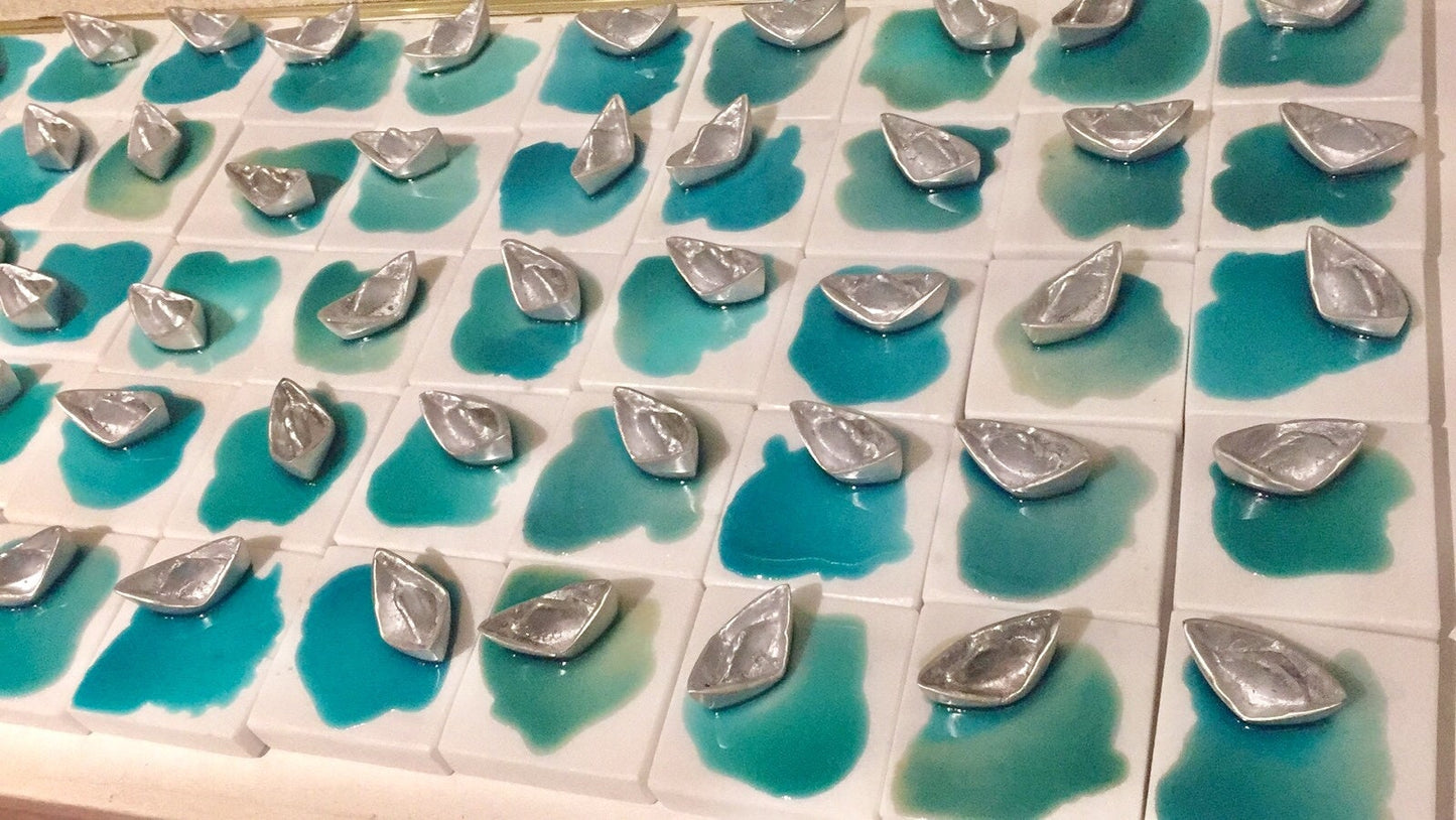 Boat favors ,10 Handmade Wedding Favors,bombonieres,nautical favors,boat,white marble,quality wedding favors, wedding give away gifts