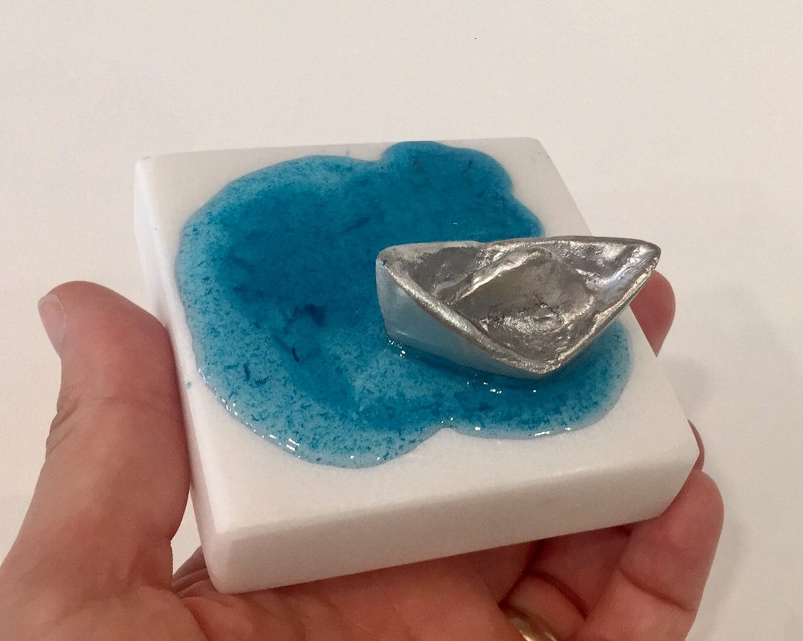 Boat favors ,10 Handmade Wedding Favors,bombonieres,nautical favors,boat,white marble,quality wedding favors, wedding give away gifts