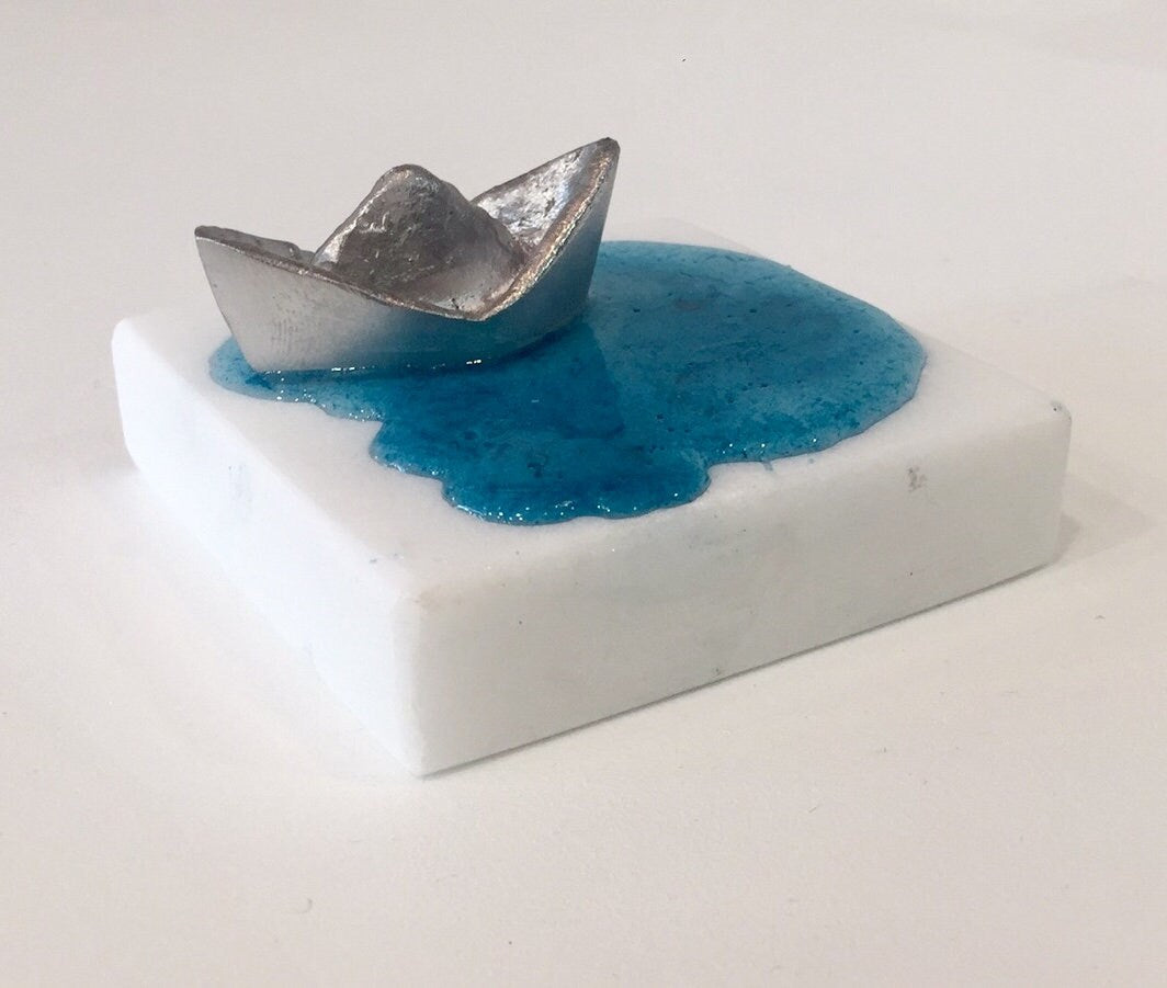 Boat favors ,10 Handmade Wedding Favors,bombonieres,nautical favors,boat,white marble,quality wedding favors, wedding give away gifts