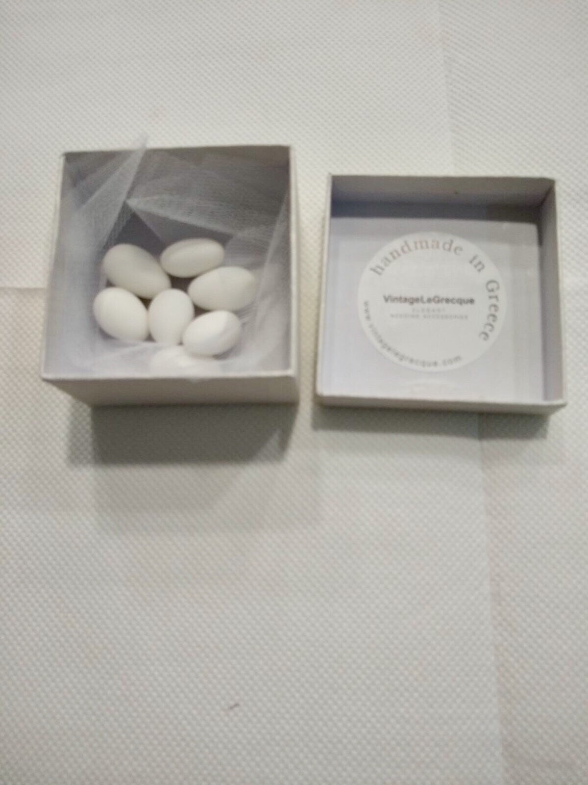 100 wedding favors,handmade bronze olive branch tied with satin ribbon on a box sugared almonds inside