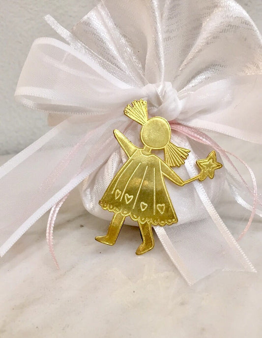 Bombonieres, baptism bombonieres, baby girl baptism favor, 15 baptism favors, bronze baby girl shower favors