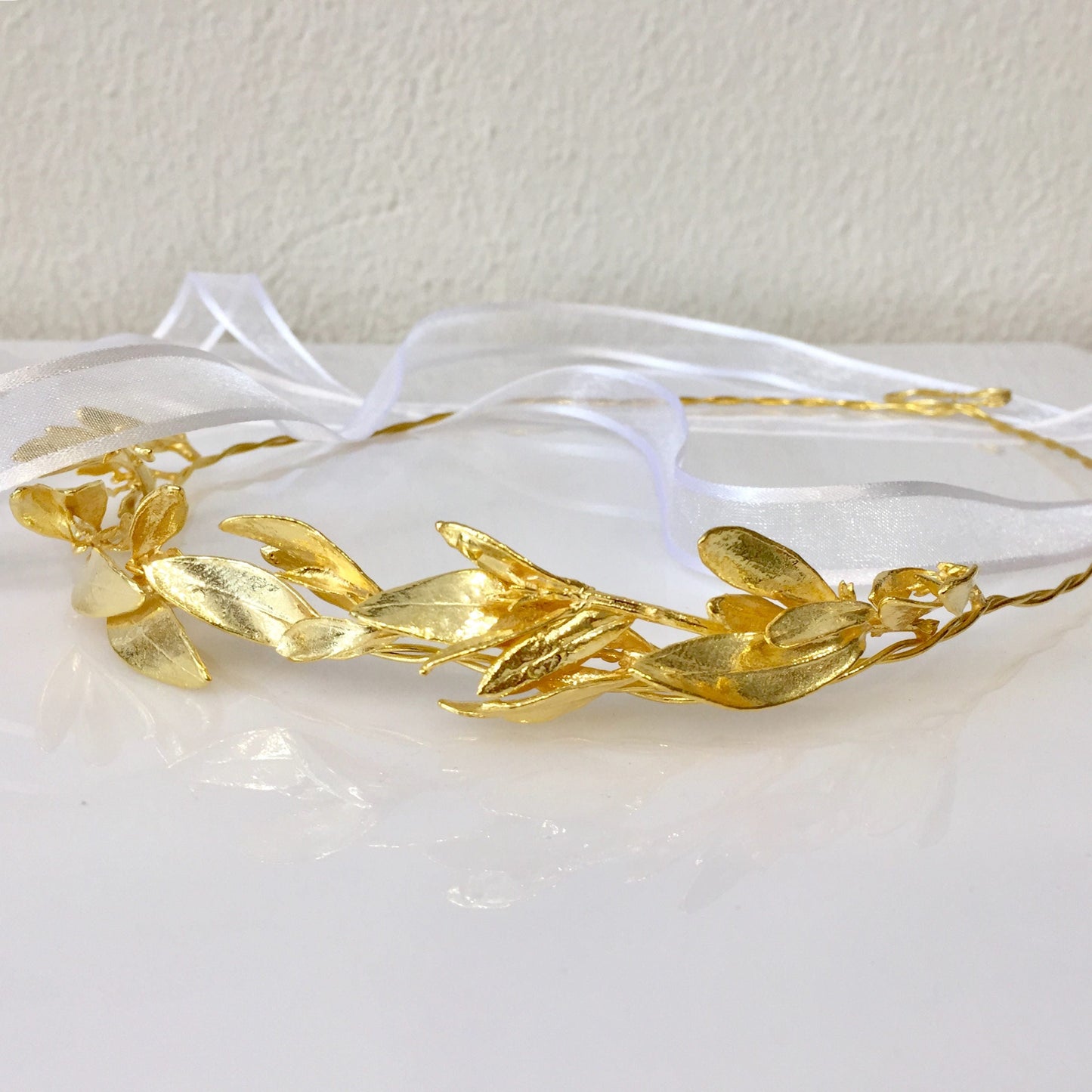 Bridal hair vine,old gold bridal crown,hair vine,,gold wedding headband,flower hair circlet,wedding headband,bridal hair jewel,Olive wreath