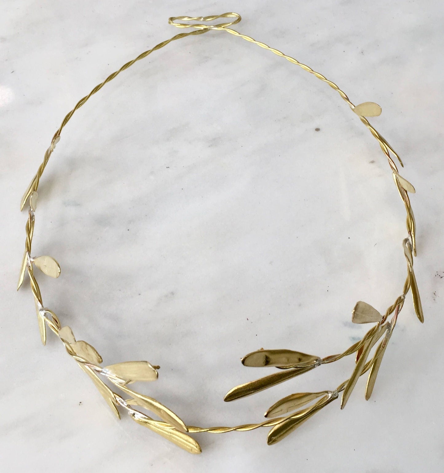 Wedding crown,unique,bridal headband,bronze,Olive Leafs theme,raw bronze